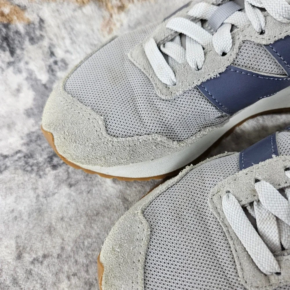 New Balance 237 Shoes Womens‎ 6B Grey Blue Suede Mesh Lifestyle Sneakers WS237FE